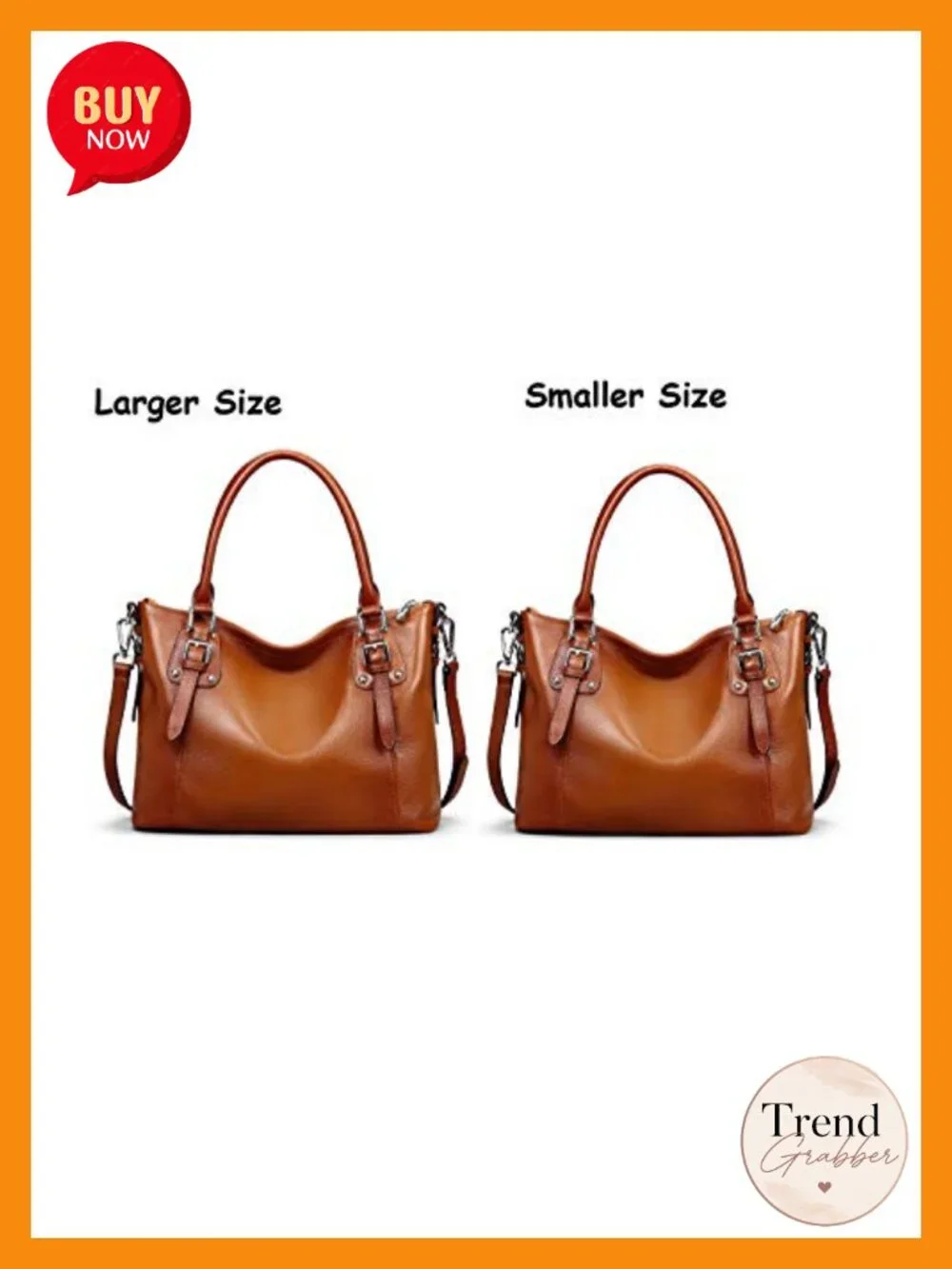 HESHE Leather Tote Bag Shoulder Handbag Satchel Purse